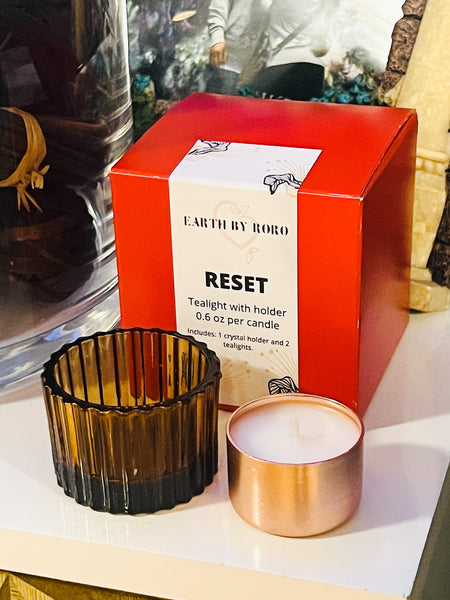 RESET Tealight candle w/ holder